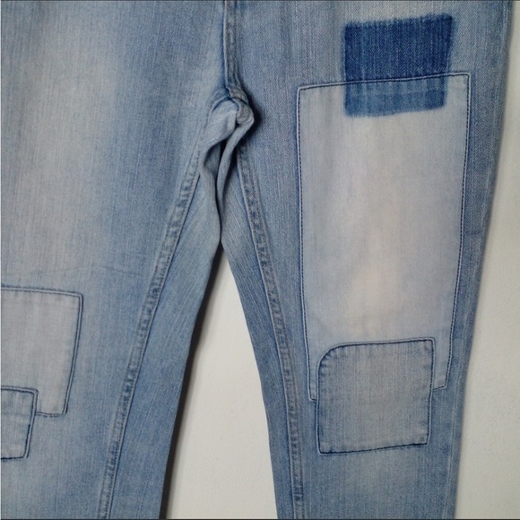 BDG Slim Boyfriend Patchwork Denim Ankle Length Jeans Sz 26 - Picture 11 of 12